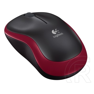 Logitech M185 cordless optikai egér (USB, fekete-piros)