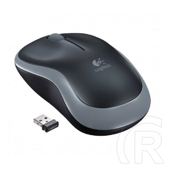 Logitech M185 cordless optikai egér (USB, fekete-szürke)