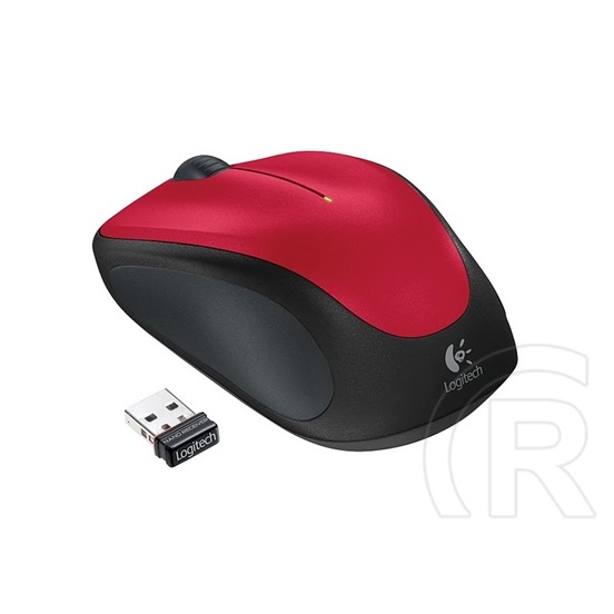 Logitech M235 2nd. generation cordless optikai egér (USB, piros-fekete)