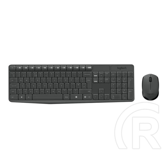 Logitech MK235 Wireless Desktop billentyűzet + egér (DE, USB, fekete)