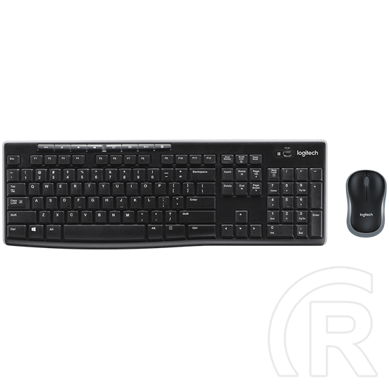 Logitech MK370 vezeték nélküli billentyűzet és egér (US, USB, fekete)