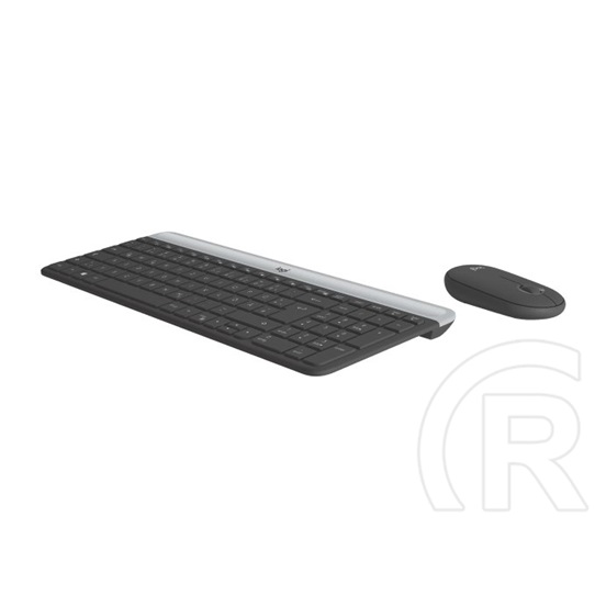 Logitech MK470 Slim cordless billentyűzet + egér (DE, USB, fekete/ezüst)