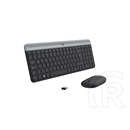 Logitech MK470 Slim cordless billentyűzet + egér (DE, USB, fekete/ezüst)