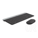 Logitech MK470 Slim cordless billentyűzet + egér (DE, USB, fekete/ezüst)