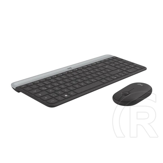 Logitech MK470 Slim cordless billentyűzet + egér (DE, USB, fekete/ezüst)
