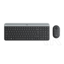 Logitech MK470 Wireless Desktop billentyűzet + egér (US, USB, sötétszürke)