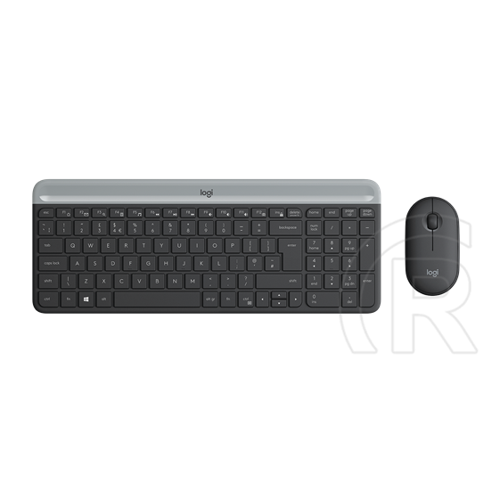 Logitech MK470 Wireless Desktop billentyűzet + egér (US, USB, sötétszürke)