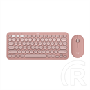 Logitech Pebble 2 cordless combo (Billentyűzet + egér, USB/Bluteooth, US, rose)