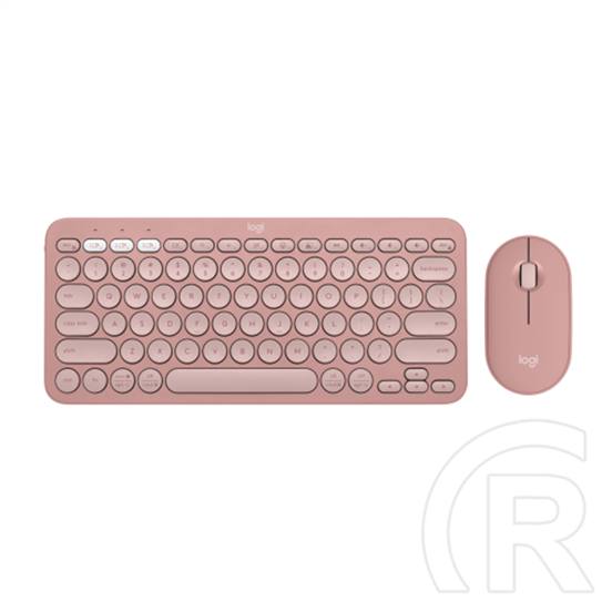 Logitech Pebble 2 cordless combo (Billentyűzet + egér, USB/Bluteooth, US, rose)
