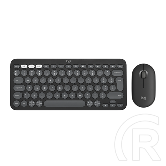 Logitech Pebble 2 cordless combo for MAC (Billentyűzet + egér, USB/Bluteooth, US, grafit)