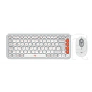 Logitech Pop Icon vezeték nélküli billentyűzet + egér Off (fehér)/Orange US