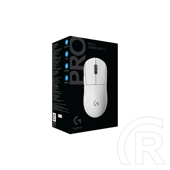 Logitech Pro X2 Superlight 2 vezeték nélküli gaming egér (optikai, USB vevő, 3 gomb, fehér)