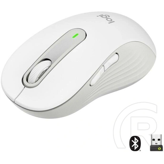 Logitech Signature M650 Large cordless optikai egér (USB/Bluetooth, fehér)