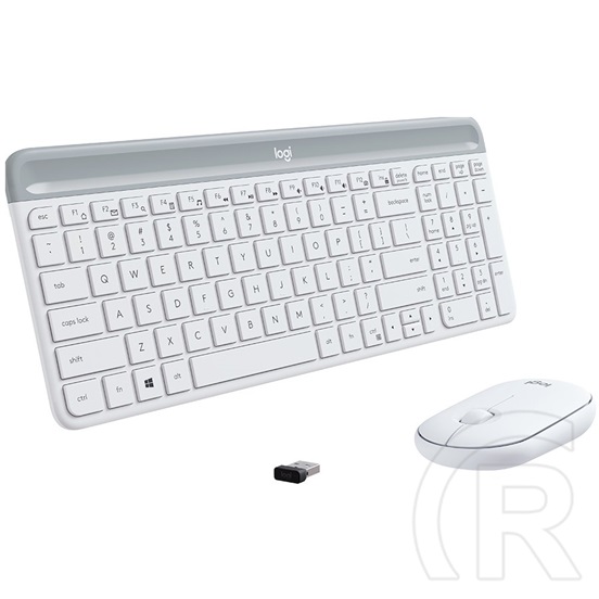 Logitech Slim MK470 Wireless billentyűzet + egér (US, USB, fehér)
