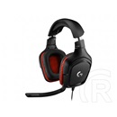Logitech Symmetra Leatherette G332 gamer mikrofonos fejhallgató (fekete-piros)