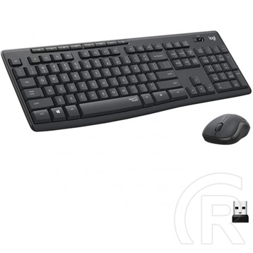 Logitech MK295 Silent Wireless Desktop billentyűzet + egér (US, USB, fekete)