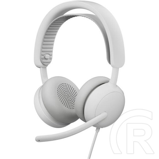 Logitech Zone Wired 2 mikrofonos fejhallgató (USB-C/USB-A, sztereó, 40 mm, fehér)