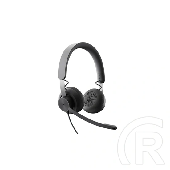 Logitech Zone Wired USB mikrofonos fejhallgató (vezetékes, hívás/zene, 1,9 m kábel, grafit)
