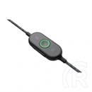Logitech Zone Wired USB mikrofonos fejhallgató (vezetékes, hívás/zene, 1,9 m kábel, grafit)