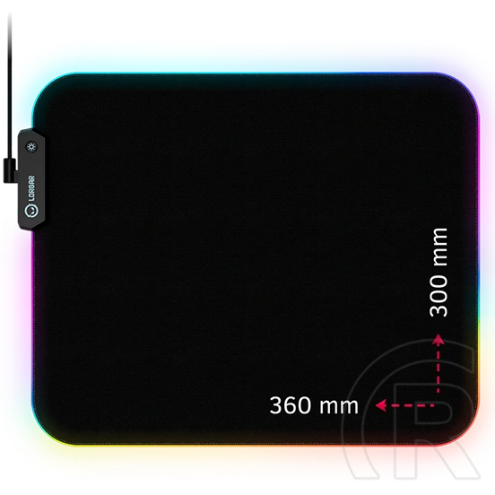 Lorgar Steller 913 gamer egérpad (RGB, 360x300)