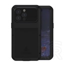 Love Mei Apple iPhone 15 Pro Max powerful védő (fém keret, erős ütésálló, porálló + képernyővédő üveg) fekete