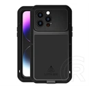 Love Mei Powerful Defender műanyag telefonvédő (fém keret, ütésálló, porálló, képernyővédő üveg, prémium, fekete)