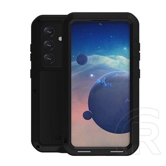 Love Mei Samsung Galaxy S24 (SM-S921) powerful defender (fém keret, erős ütésálló, porálló + képernyővédő üveg) fekete