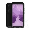 Love Mei Samsung Galaxy S24 Ultra (SM-S928) powerful defender (fém keret, ütésálló, porálló + képernyővédő üveg) fekete