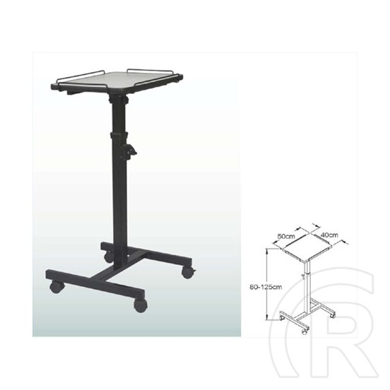 MEDIUM gurulós padló állvány (állítható magasság 80-125 cm, teherbírás 20 kg, fehér)
