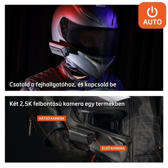 MIO MiVue MP30 motoros menetrögzítő kamera (2560x1440@30fps, H.264, GPS, G-szenzor, vízálló, USB-C, fekete)