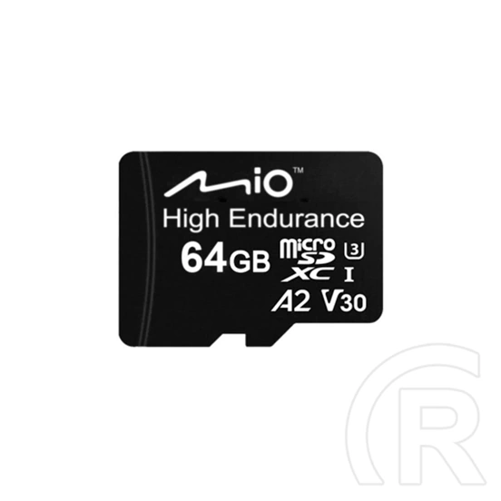 MIO memóriakártya 64 GB (microSDXC High Endurance, U3, V30, A2, menetrögzítő kamerákhoz, strapabíró)