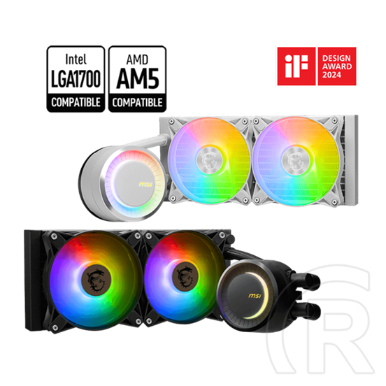 MSI Coreliquid E240 CPU vízhűtés (240 mm, 2x ARGB, univerzális, fehér)