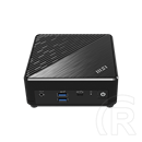MSI Cubi N ADL-S-225BEU mini PC (Intel N100, M.2 NVMe, 4xUSB, USB-C, HDMI+DP, 2xRJ45, fekete)