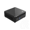 MSI Cubi N ADL-S-225BEU mini PC (Intel N100, M.2 NVMe, 4xUSB, USB-C, HDMI+DP, 2xRJ45, fekete)