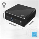 MSI Cubi N ADL-S-225BEU mini PC (Intel N100, M.2 NVMe, 4xUSB, USB-C, HDMI+DP, 2xRJ45, fekete)