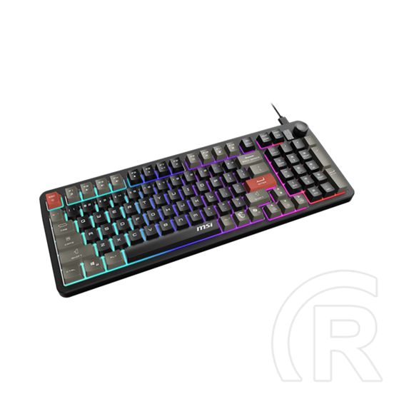 MSI Forge GK110 billentyűzet (HU, membrán, USB 2.0, RGB világítás, 97/98 billentyű, hangerő görgő, 3 állítható szög)