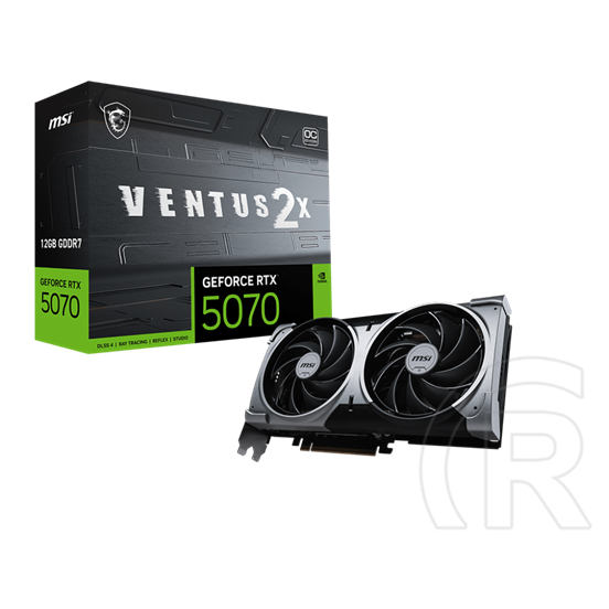 MSI GeForce RTX 5070 12G VENTUS 2X OC VGA (PCIe 5.0, 12 GB GDDR7, 192 bit, 3xDP+HDMI)