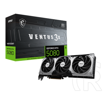MSI GeForce RTX 5080 16G VENTUS 3X OC VGA (PCIe 5.0, 16 GB GDDR7, 256 bit, 3xDP+HDMI)