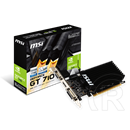 MSI GeForce GT 710 VGA (PCIe 2.0, 2 GB DDR3, 64 Bit, HDMI+DVI+D-SUB, passzív hűtő)