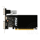 MSI GeForce GT 710 VGA (PCIe 2.0, 2 GB DDR3, 64 Bit, HDMI+DVI+D-SUB, passzív hűtő)