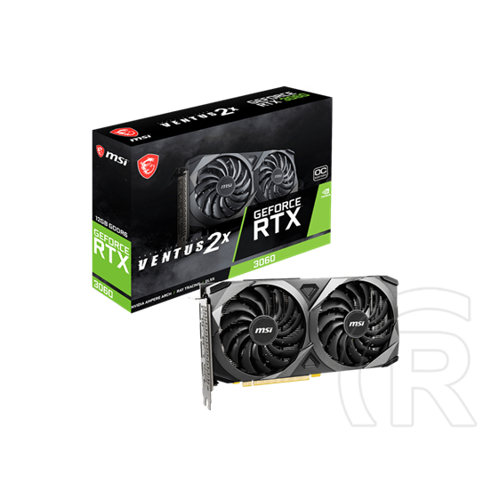MSI GeForce RTX 3060 VENTUS 2X 12G OC VGA (PCIe 4.0, 12 GB GDDR6. 192 bit, 3xDP+HDMI, aktív)