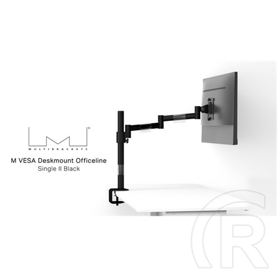 MULTIBRACKETS Asztali konzol M VESA Deskmount Officeline Single II (15-30", VESA 75x75/100x100 mm, 8 kg, fekete)