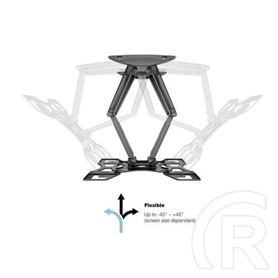MULTIBRACKETS Flexarm Full Motion dupla fali konzol (40"-70", VESA 400x400, max. 45 kg, fekete)