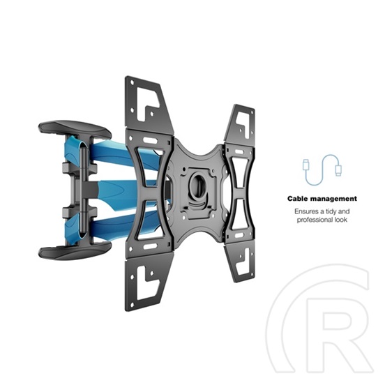 MULTIBRACKETS Flexarm Full Motion dupla fali konzol (40"-70", VESA 400x400, max. 45 kg, fekete)