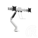 MULTIBRACKETS asztali konzol (2 képernyős, 15-28", VESA 75x75/100x100, fehér, gázrugós)