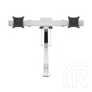 MULTIBRACKETS asztali konzol (2 képernyős, 15-28", VESA 75x75/100x100, fehér, gázrugós)