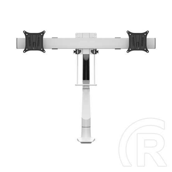 MULTIBRACKETS asztali konzol (2 képernyős, 15-28", VESA 75x75/100x100, fehér, gázrugós)
