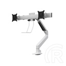 MULTIBRACKETS asztali konzol (2 képernyős, 15-28", VESA 75x75/100x100, fehér, gázrugós)
