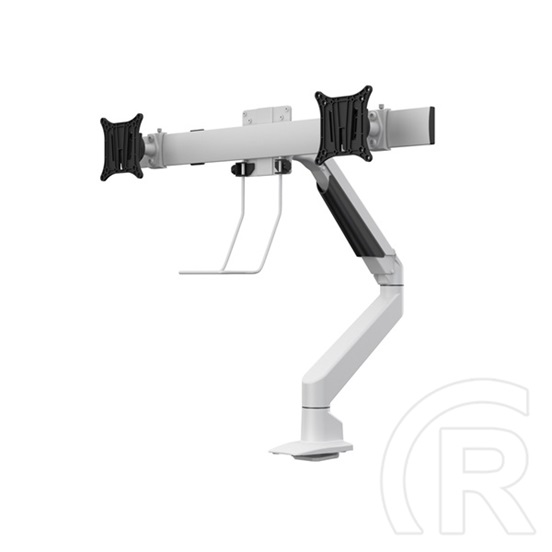 MULTIBRACKETS asztali konzol (2 képernyős, 15-28", VESA 75x75/100x100, fehér, gázrugós)