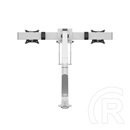 MULTIBRACKETS asztali konzol (2 képernyős, 15-28", VESA 75x75/100x100, fehér, gázrugós)
